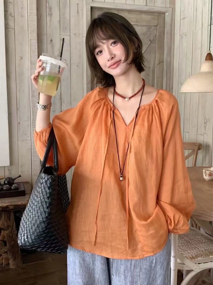 Winter Sun Clothing - Kemeja Lengan Panjang Tipis Gaya Korea,