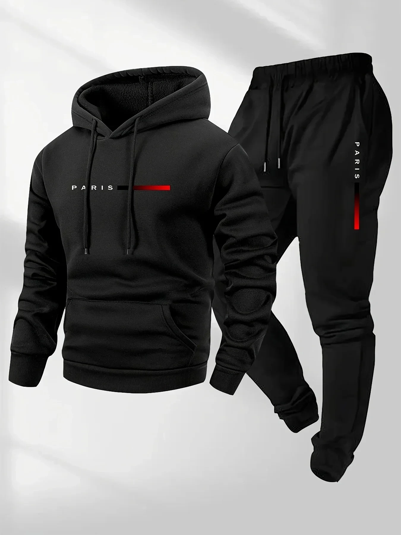 Winter Clothing For Men - Setelan Sweater Cetak Huruf PARIS untuk