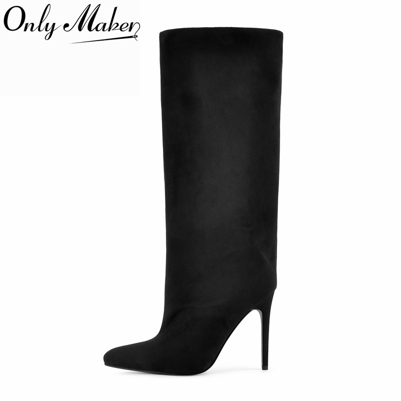 Winter Clothing Women'S - Onlymaker Sepatu Bot Setinggi Lutut Suede