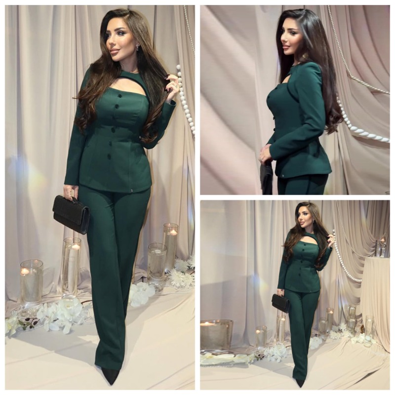 Winter Clothing Amazon - Setelan Celana Panjang Hijau Model Lurus