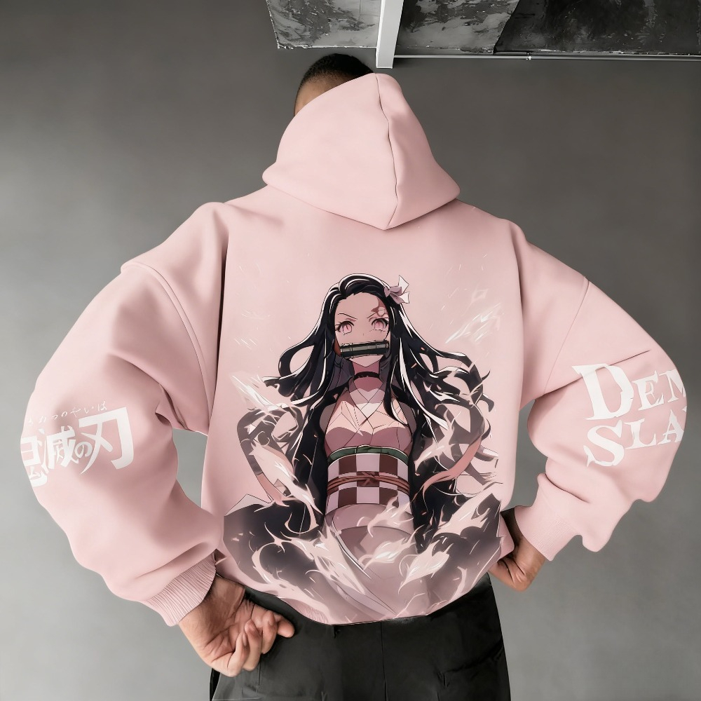 Winter Clothing Japan - Demon Slayer Hoodie Pria Kamado Nezuko