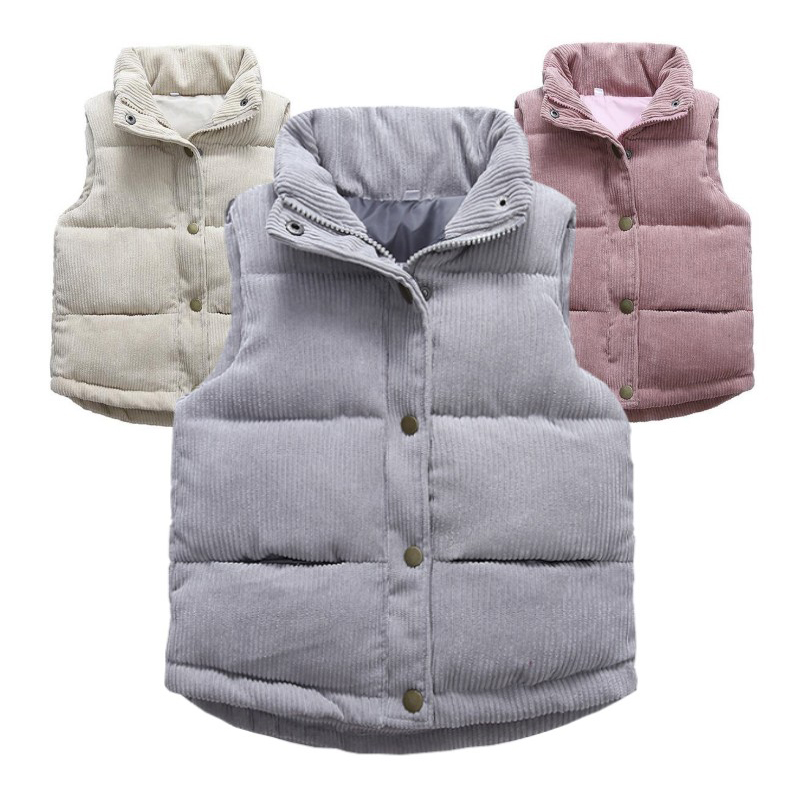 Winter Clothing Boys - Rompi korduroi anak laki-laki perempuan, jaket