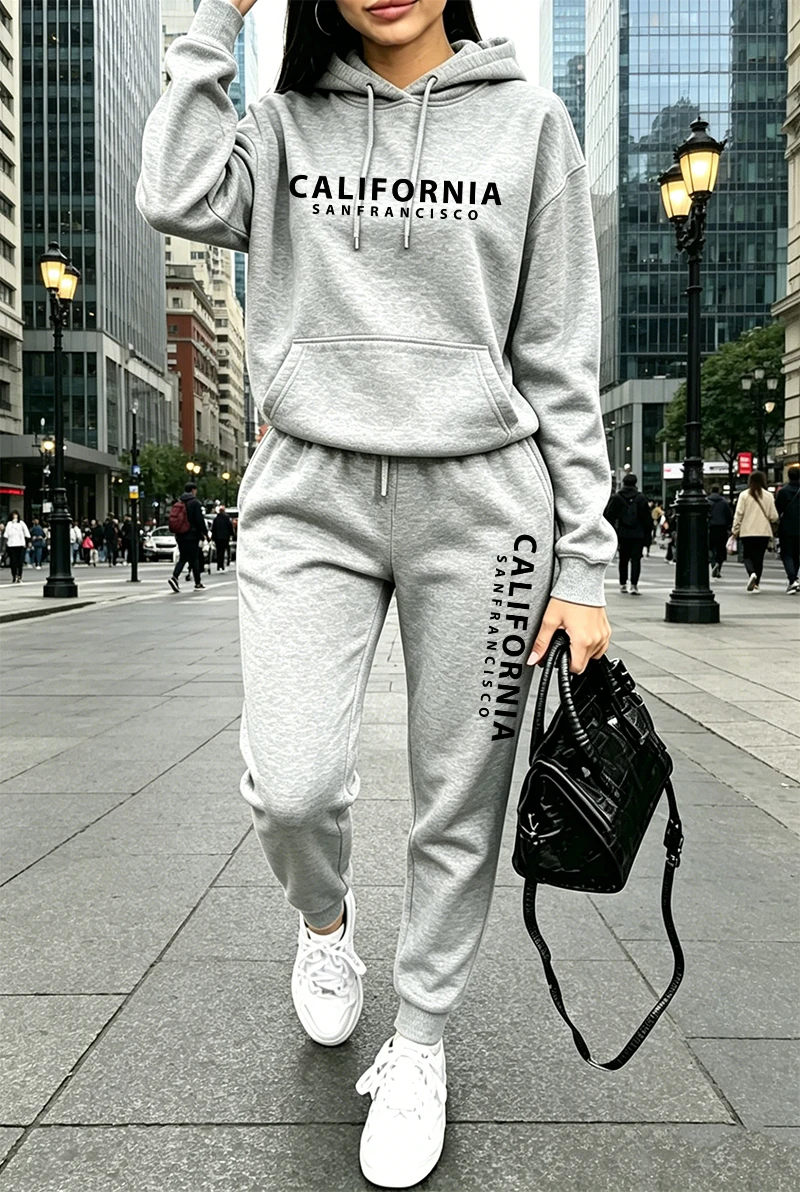 Winter Clothing Women'S - Setelan Olahraga Wanita Berkualitas, Hoodie Kasual