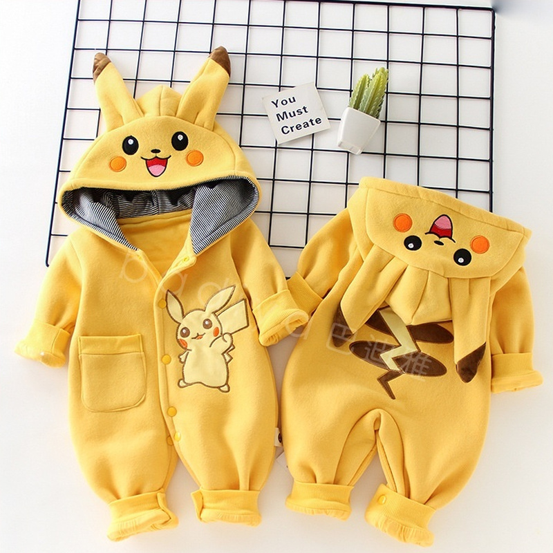Winter Clothing For Babies - Piyama Bayi Monster Saku Kartun Pakaian