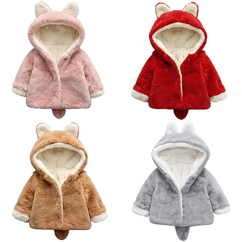 Winter Clothing For Babies - Jaket telinga kucing lucu, pakaian luar