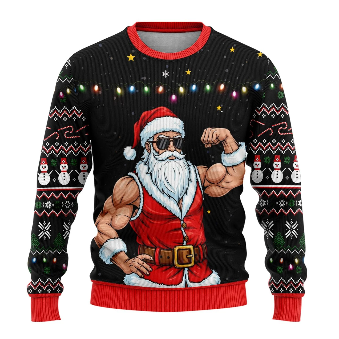 Winter Sun Clothing - Sweater Natal Lucu dengan Motif Santa