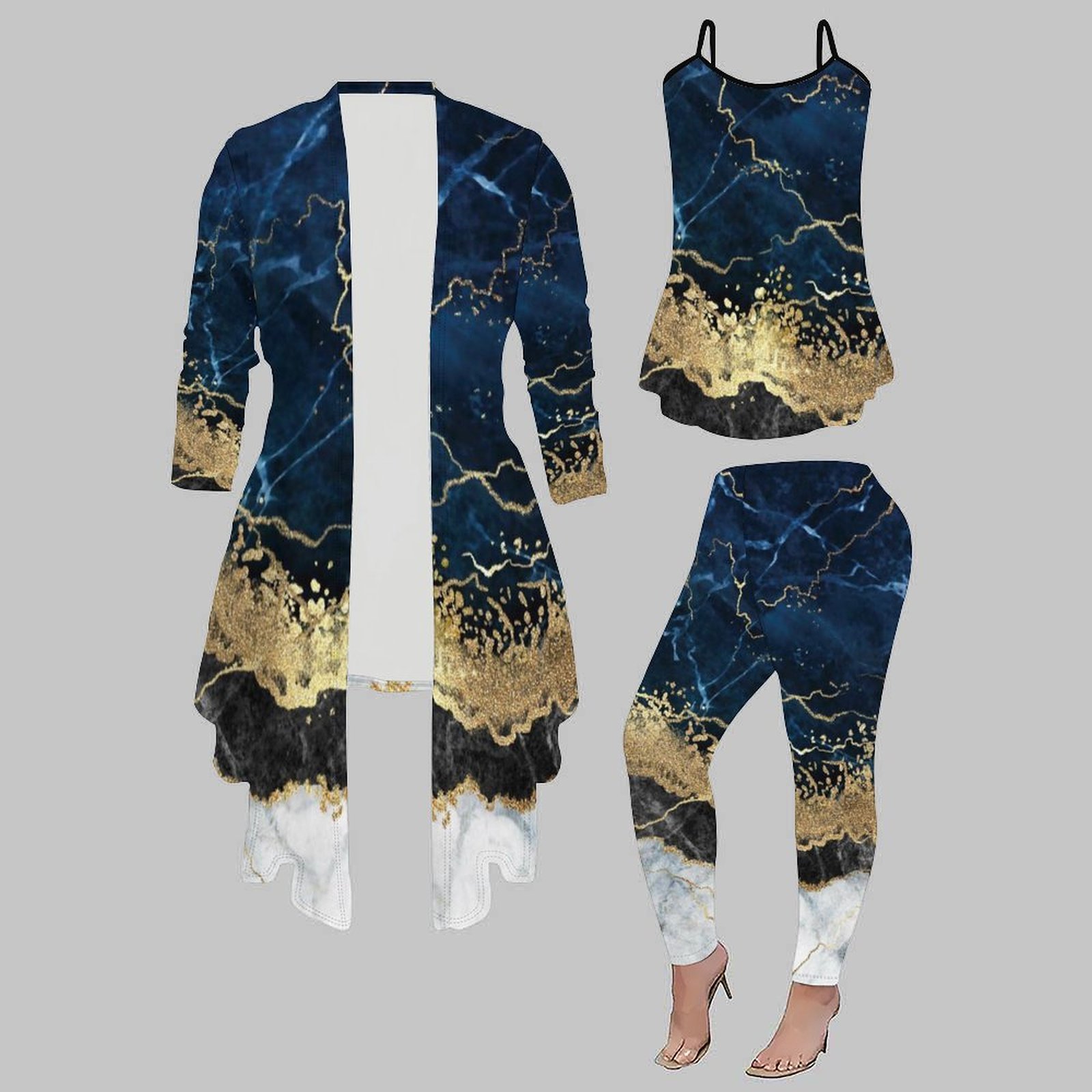 Winter Clothing Clearance - Set Tiga Potong Pakaian Wanita Musim