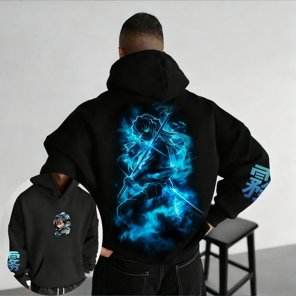 Winter Clothing Boys - Demon Slayer Hoodie Pria Sweatshirt Muichiro