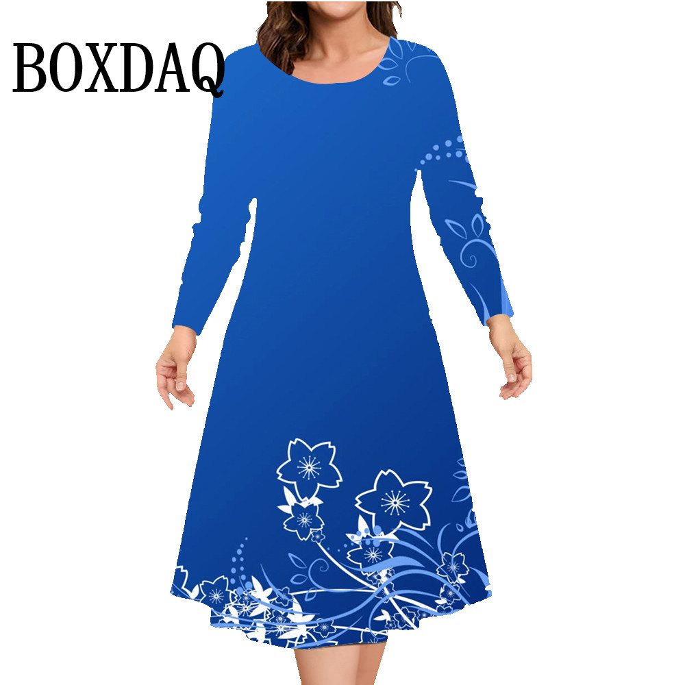 Gaun lengan panjang musim gugu - Winter Clothing For Plus Size Women ulasan dan harga