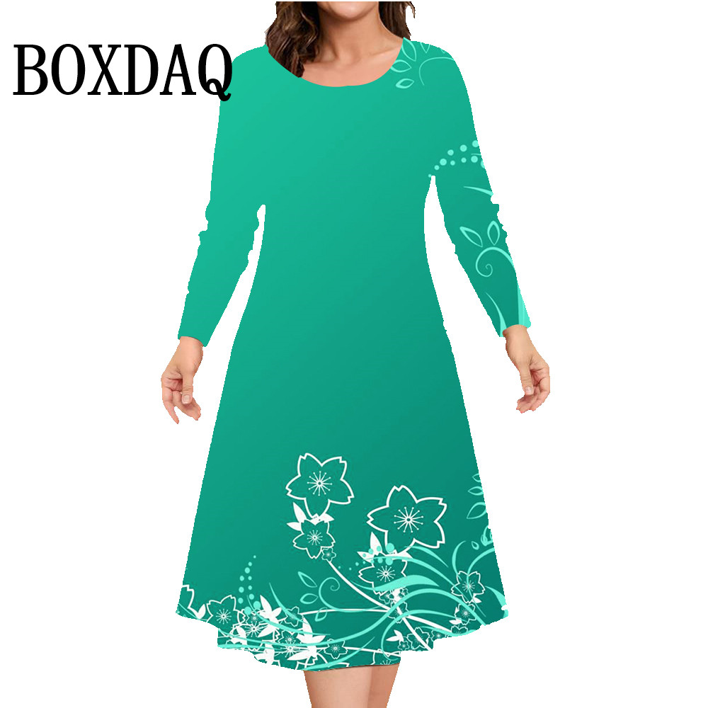 Gaun lengan panjang musim gugu - Winter Clothing For Plus Size Women ulasan dan harga