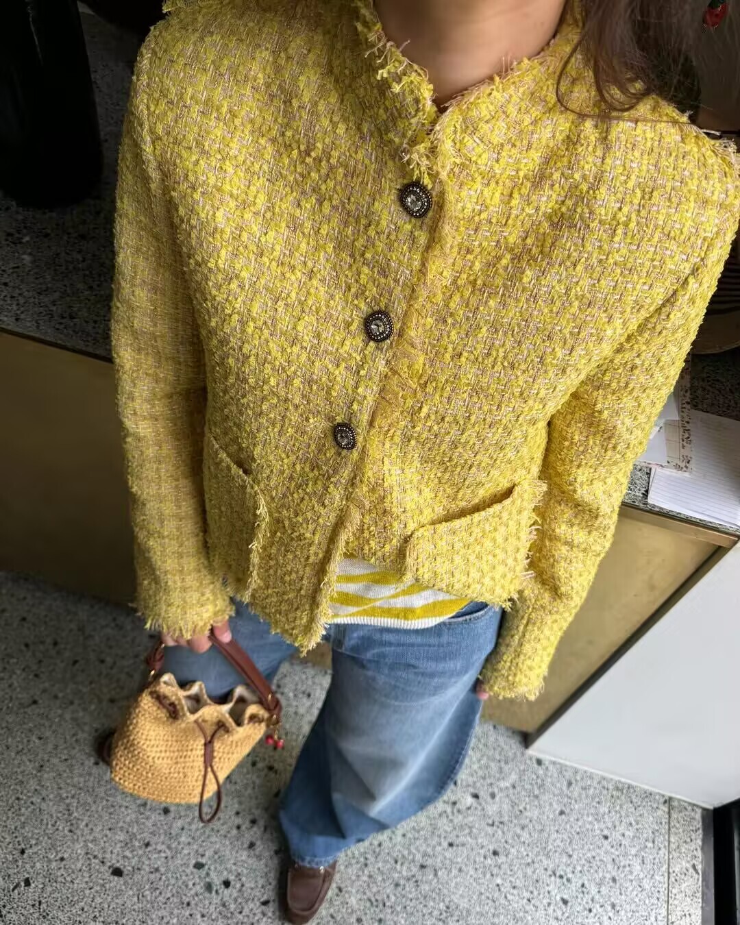Mantel Wol Elegan Baru Musim G - Yellow Winter Clothing ulasan dan harga