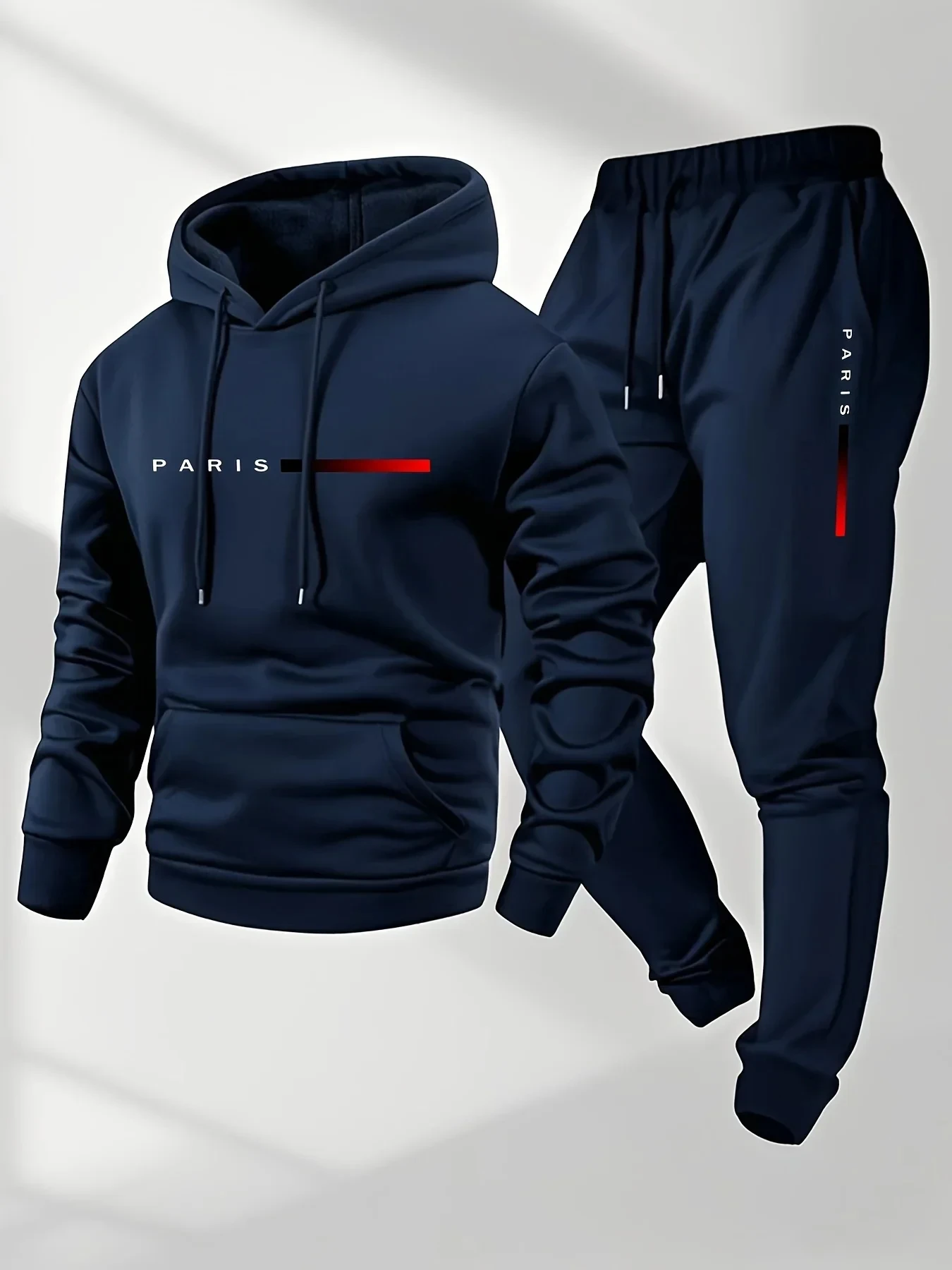 Setelan Sweater Cetak Huruf PA - Winter Clothing For Men ulasan dan harga