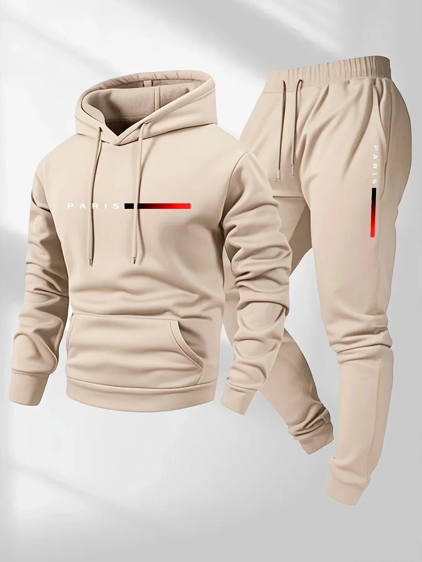 Setelan Sweater Cetak Huruf PA - Winter Clothing For Men ulasan dan harga