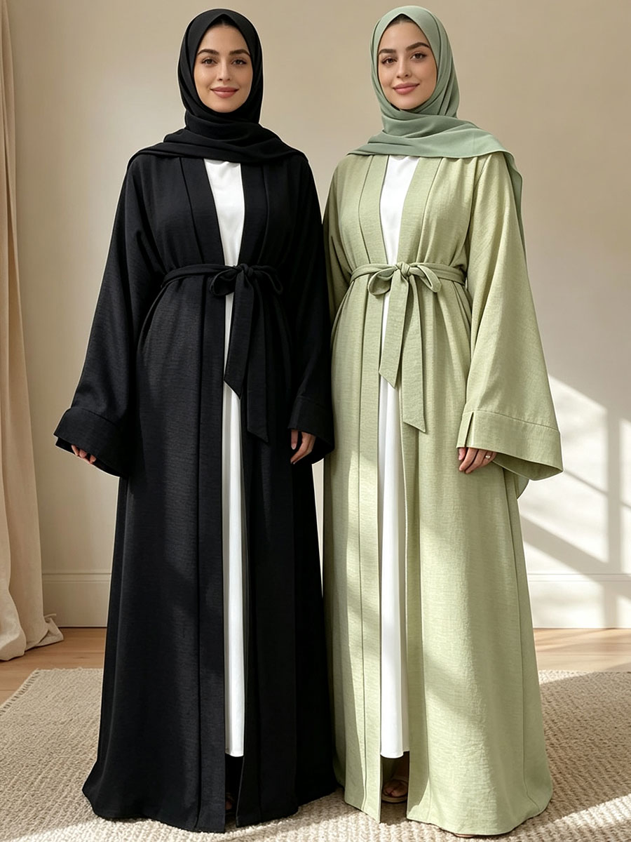 Gaun Maxi Abaya Dubai Kasual W - Winter Clothing Dubai ulasan dan harga