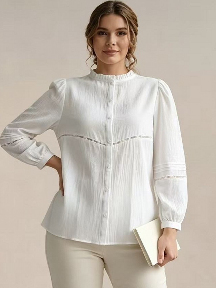 L-5XL Ukuran Besar Baju Blus P - Winter Clothing For Plus Size Women ulasan dan harga