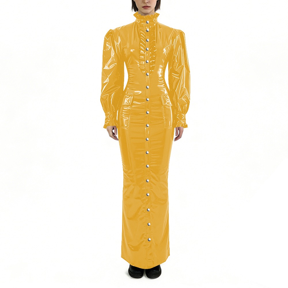 Gaun Pensil Panjang PVC Mengki - Winter Clothing For Plus Size Women ulasan dan harga