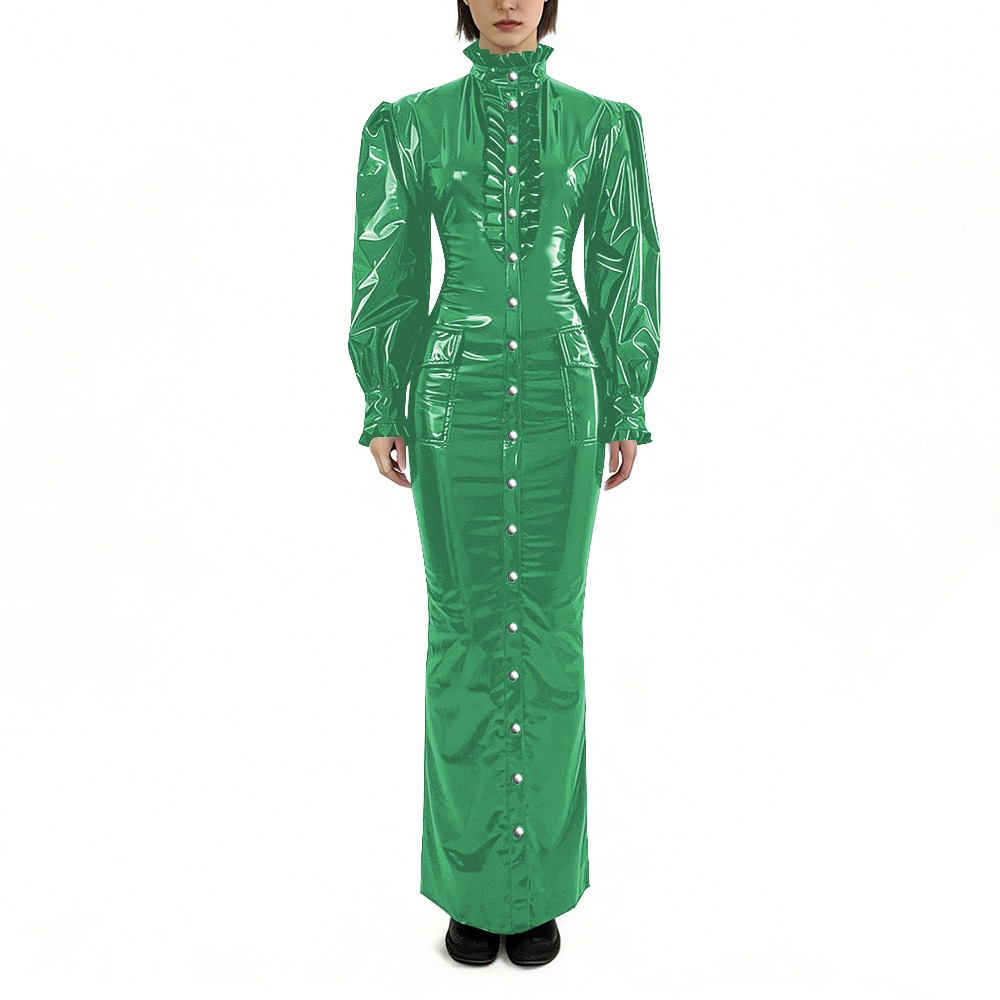 Gaun Pensil Panjang PVC Mengki - Winter Clothing For Plus Size Women ulasan dan harga