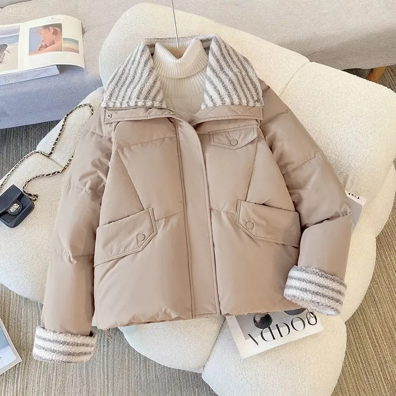 Jaket Katun Wanita Pendek 2025 - Yellow Winter Clothing ulasan dan harga