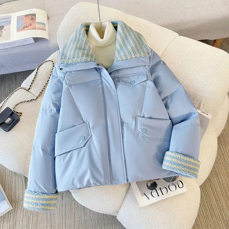 Jaket Katun Wanita Pendek 2025 - Yellow Winter Clothing ulasan dan harga