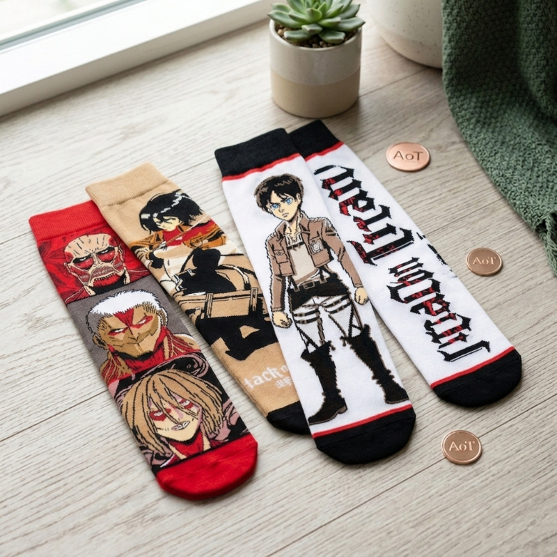 Kaos Kaki Attack on Titan Eren - Winter Clothing Japan ulasan dan harga