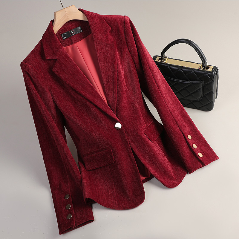 Blazer Beludru Emas Kuning Wan - Yellow Winter Clothing ulasan dan harga