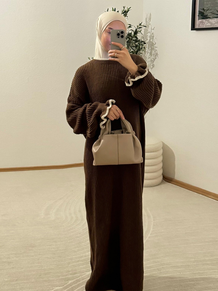 Gaun Abaya Musim Dingin Wanita - Winter Clothing Dubai ulasan dan harga