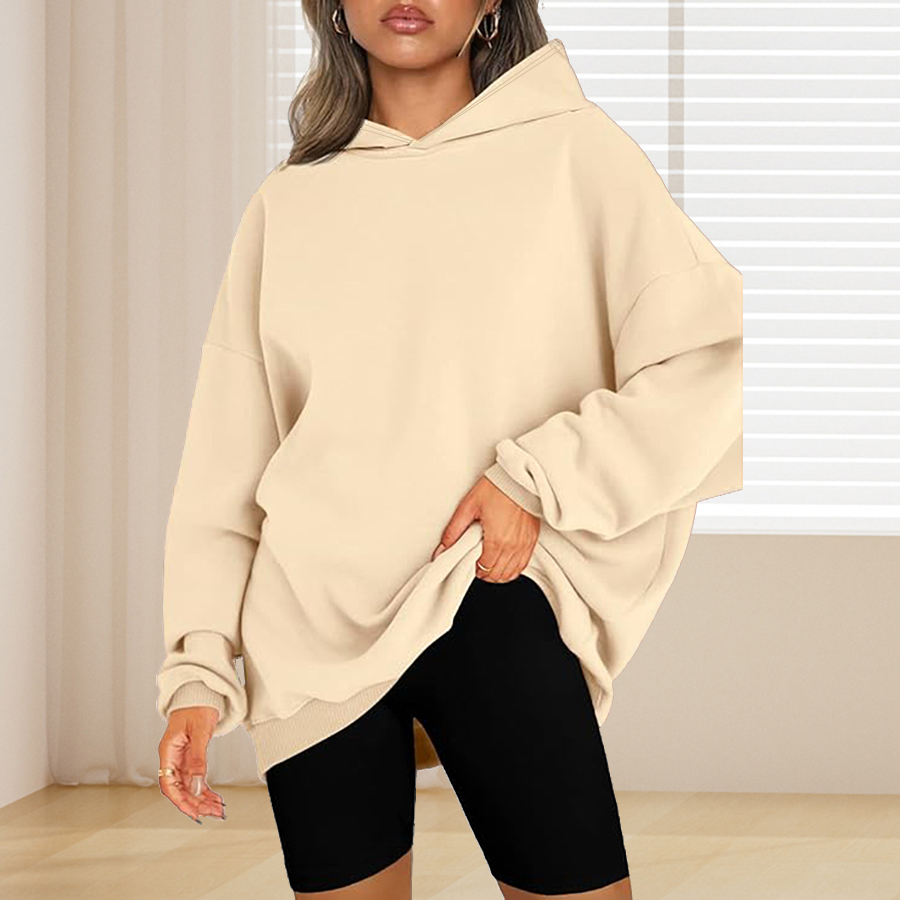 Hoodie Warna Polos Dasar Ukura - Winter Clothing For Plus Size Women ulasan dan harga