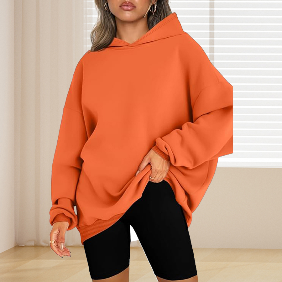 Hoodie Warna Polos Dasar Ukura - Winter Clothing For Plus Size Women ulasan dan harga