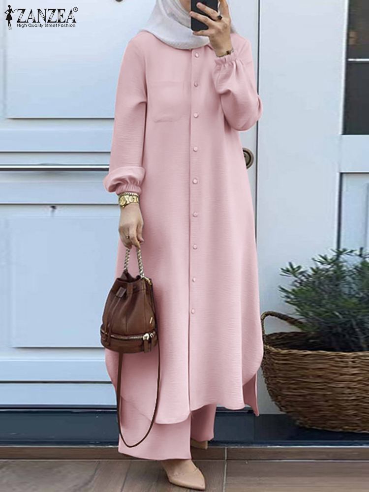 ZANZEA Fashion 2 Buah Set Musl - Winter Clothing Dubai ulasan dan harga