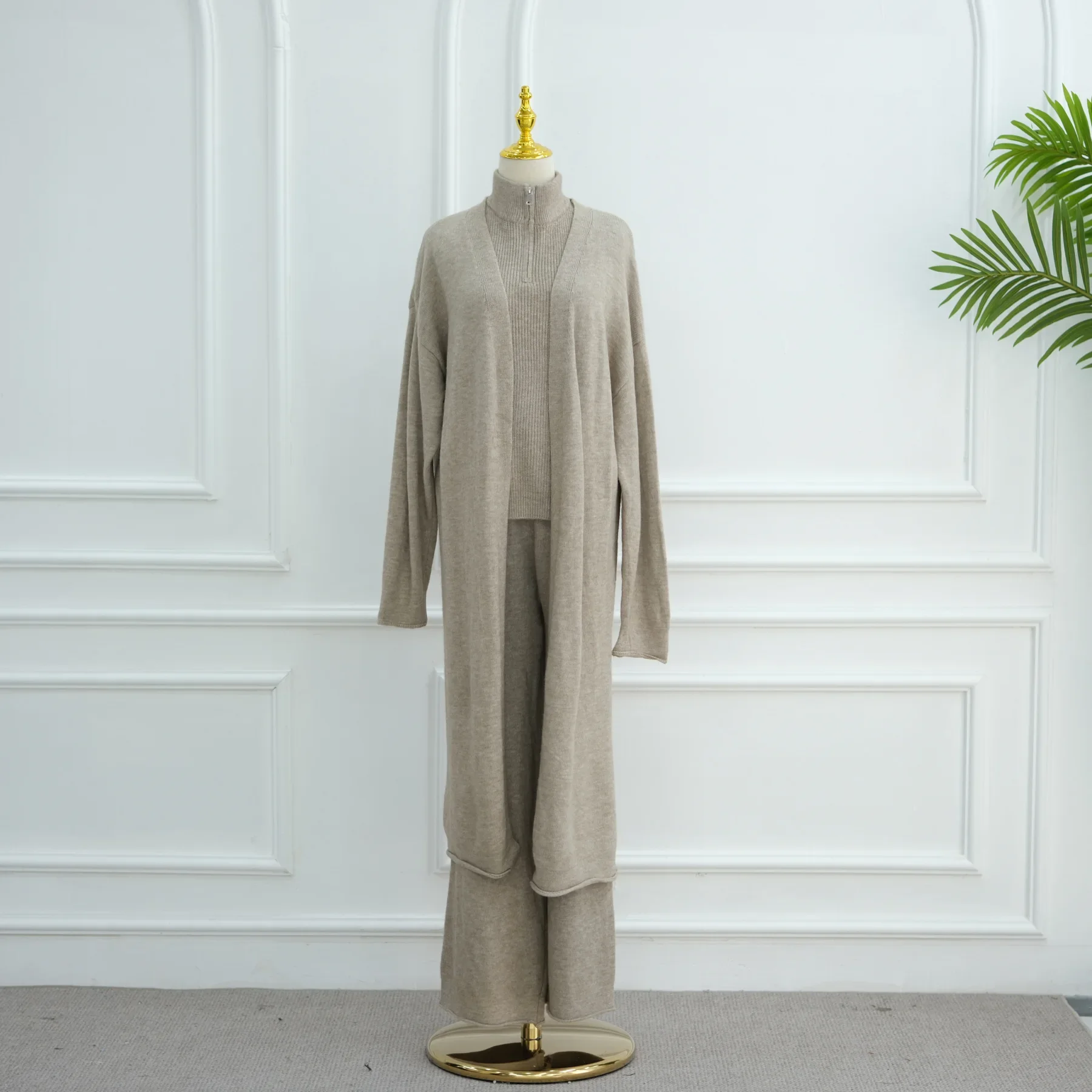 3PCS Setelan Sweater Muslimah  - Winter Clothing Dubai ulasan dan harga