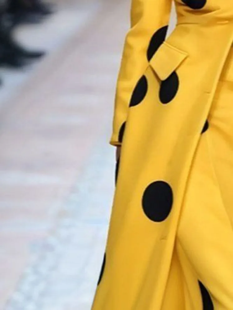 Gymystars Mantel Wol Polka-Dot - Yellow Winter Clothing ulasan dan harga