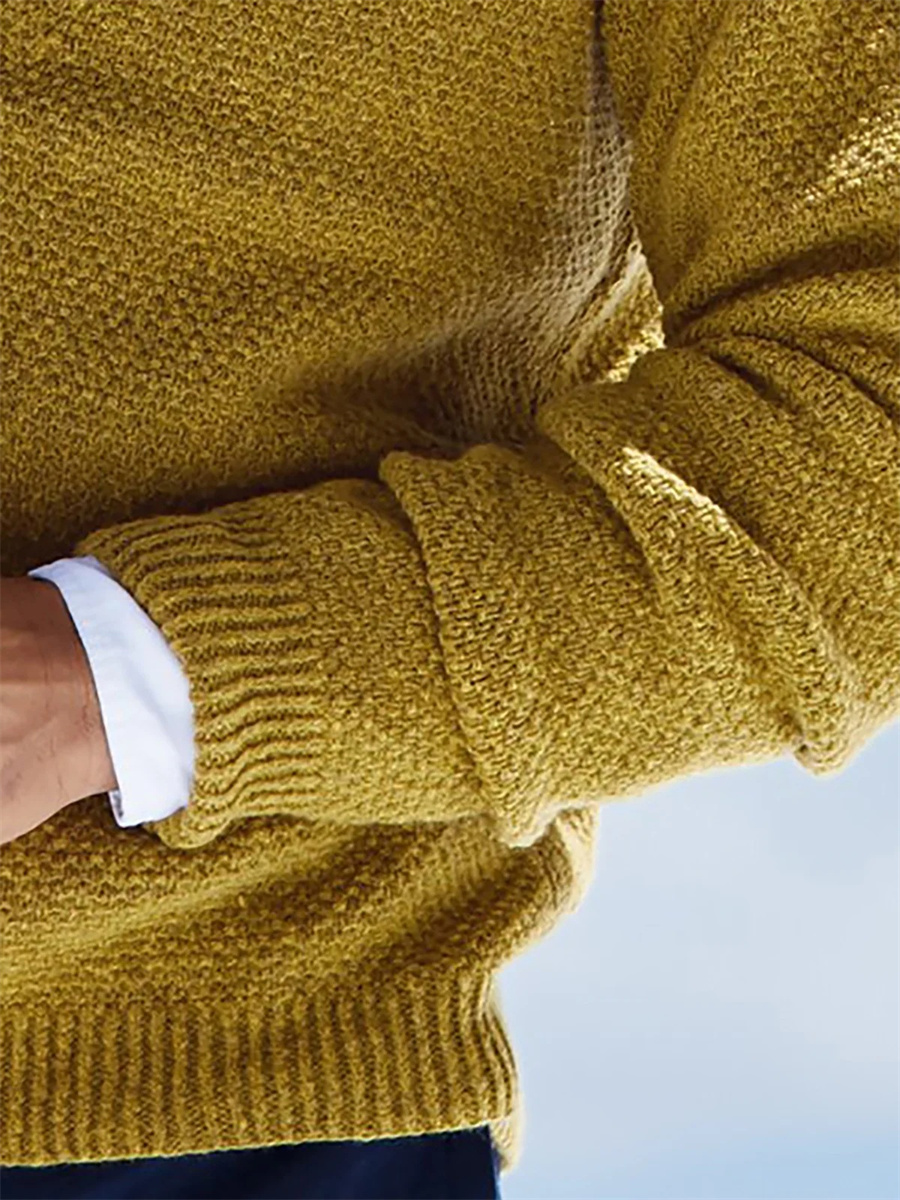 Sweter Pria Musim Gugur Musim  - Yellow Winter Clothing ulasan dan harga