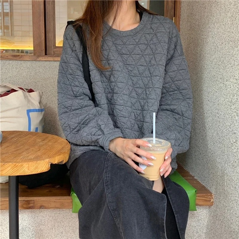 Sweater Longgar Wanita Musim D - Yellow Winter Clothing ulasan dan harga